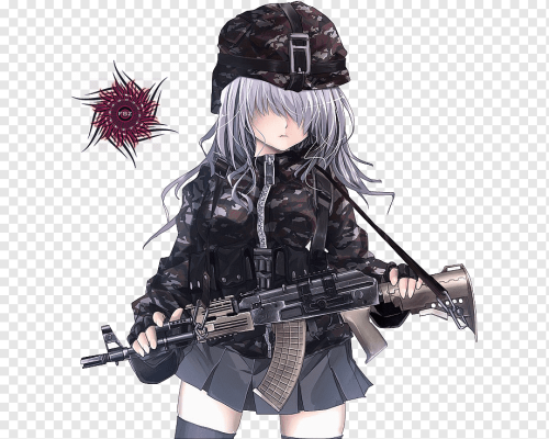 png transparent ak 47 girls with guns weapon ak 47 black hair ak47 woman