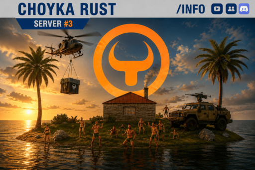 CHOYKA RUST №3[ONE GRID] [X2] SMALL MAP - FPS+YOU-TUBE  ZOMBI